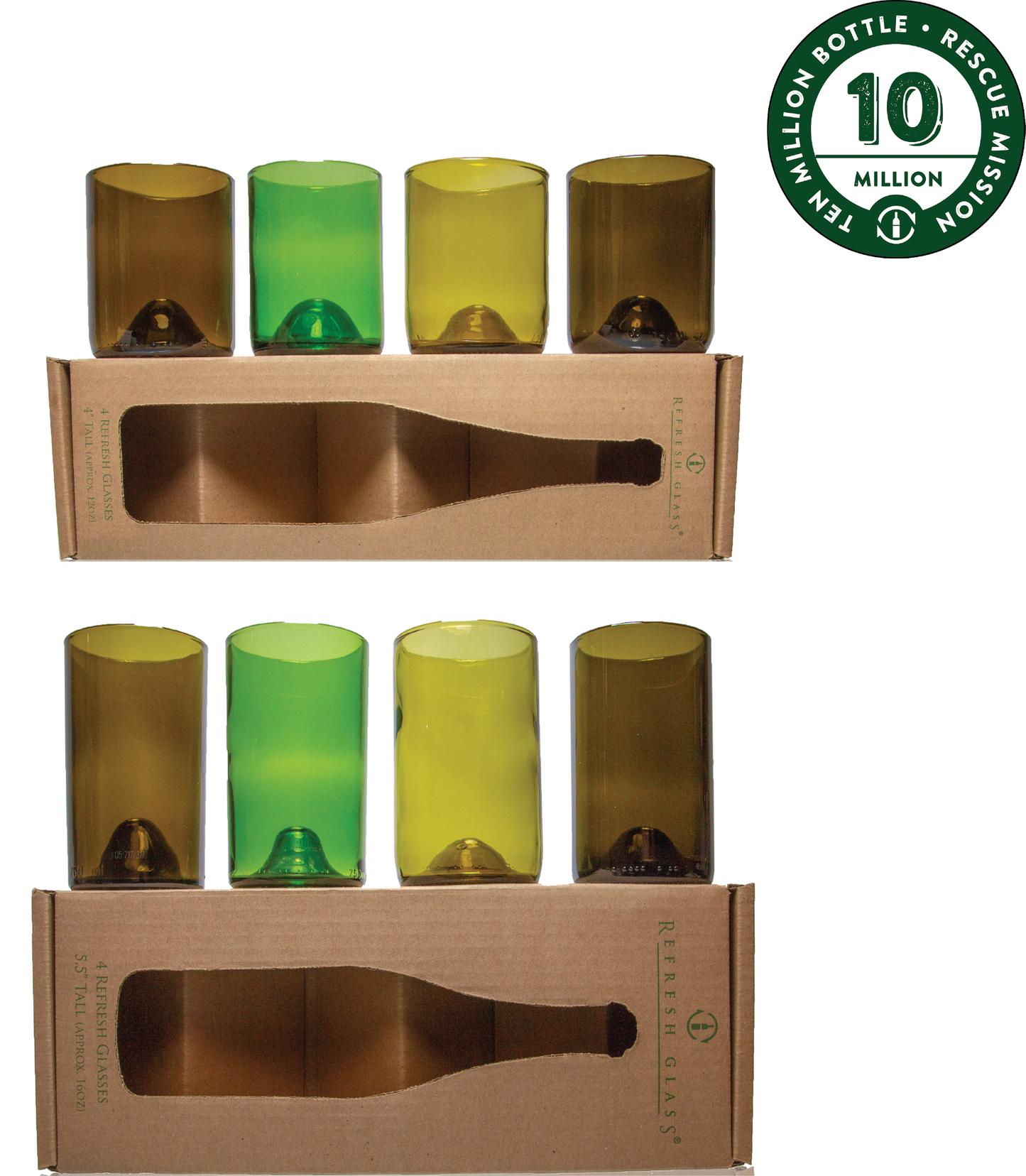 Gift Set : 12oz & 16oz Mixed Color 4 packs